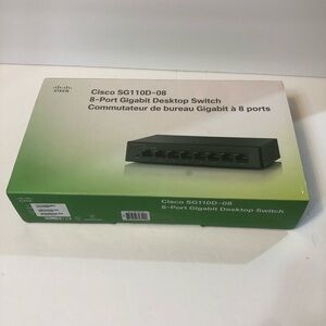 Cisco SG110D-08 Black 8-Port Gigabit Desktop Network Switch